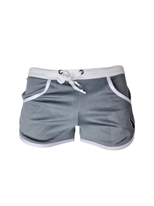 Shorts med insydd jockstrap - Silvergrå