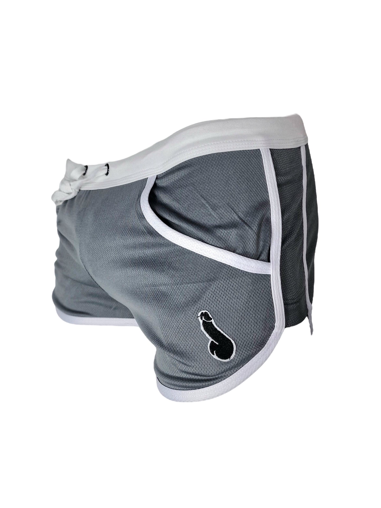 Shorts med insydd jockstrap - Silvergrå