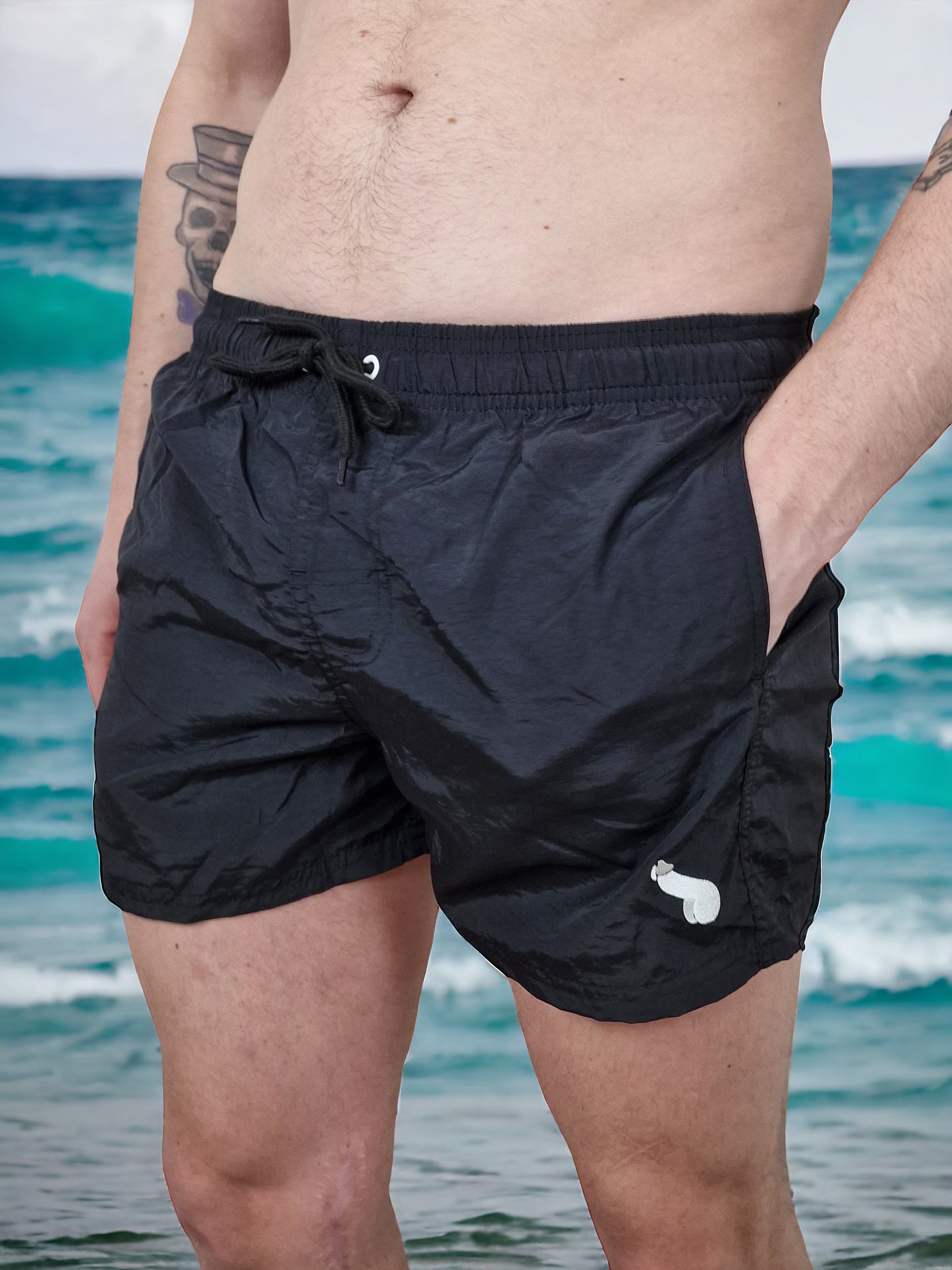 Bañador tipo shorts clásico - Negro