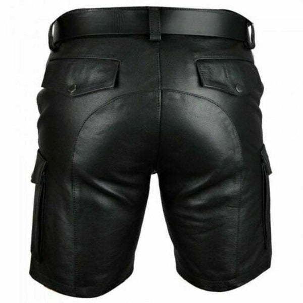 Shorts i läder