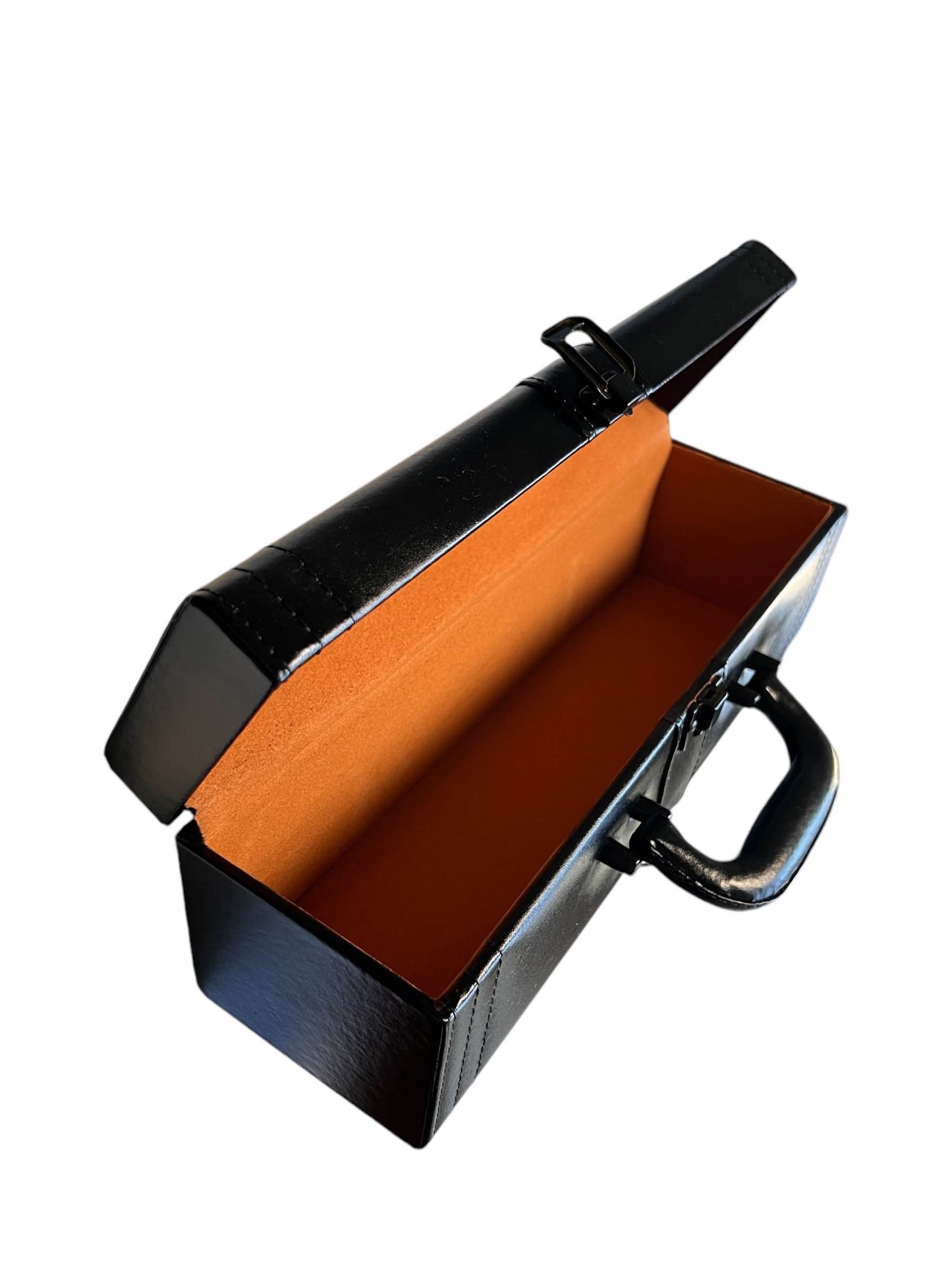Bolsa o maletín único en cuero negro