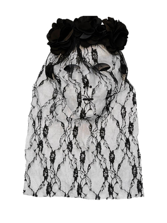 Maske, Gesichtsmaske mit Trauerschleier, perfekt für Halloween, Maskerade oder Fetischpartys