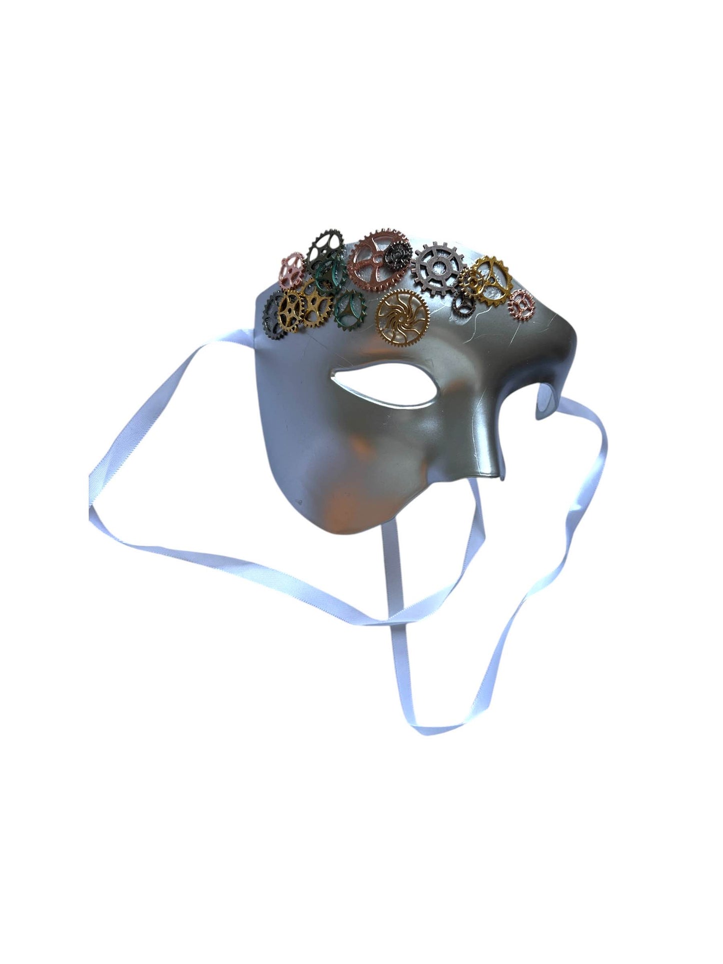 Maske, Gesichtsmasken in verschiedenen handbemalten Farben, perfekt für Halloween oder Maskerade, einige im Steampunk-Stil