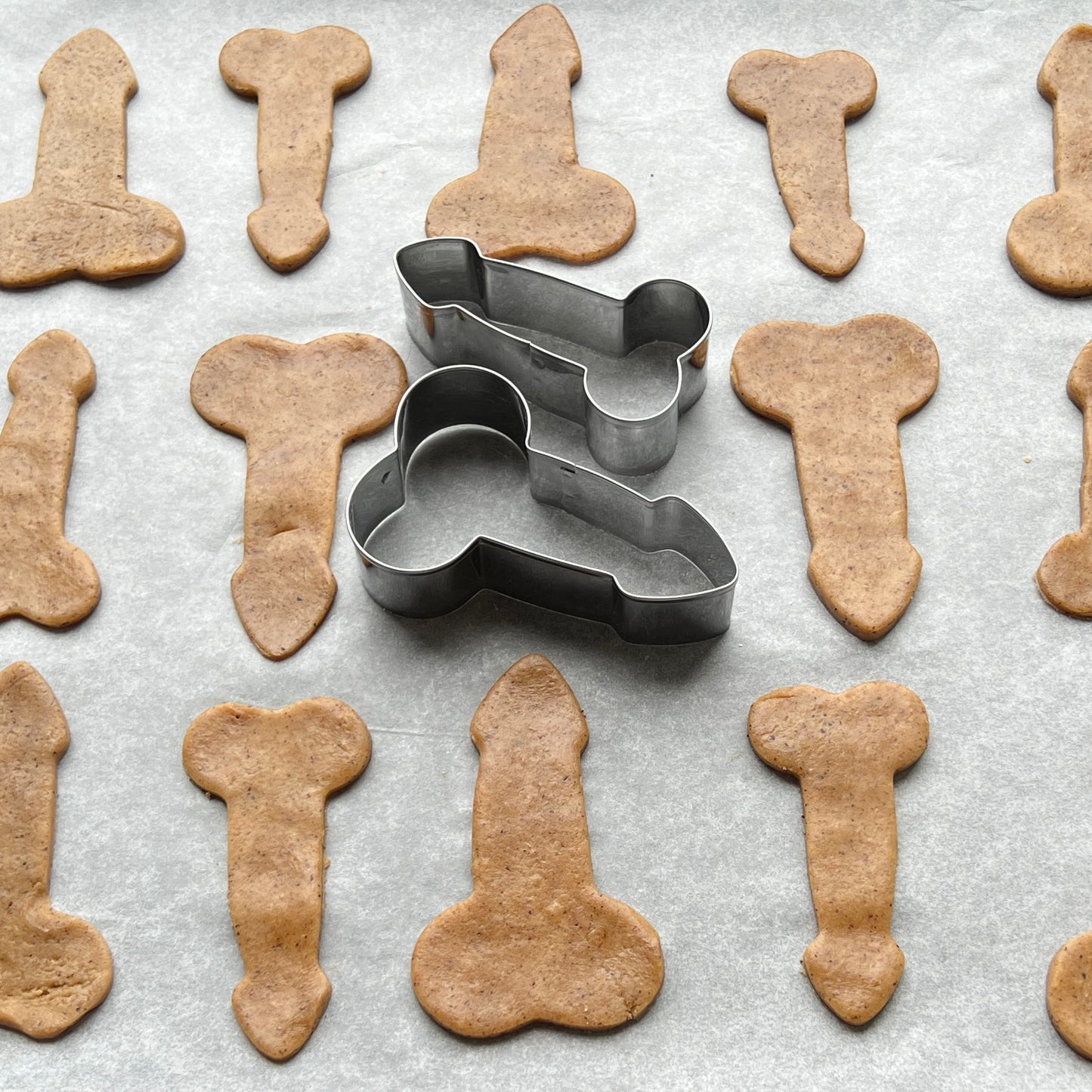 Divertidos moldes para hornear o moldes para pan de jengibre en forma de pene, paquete de 3