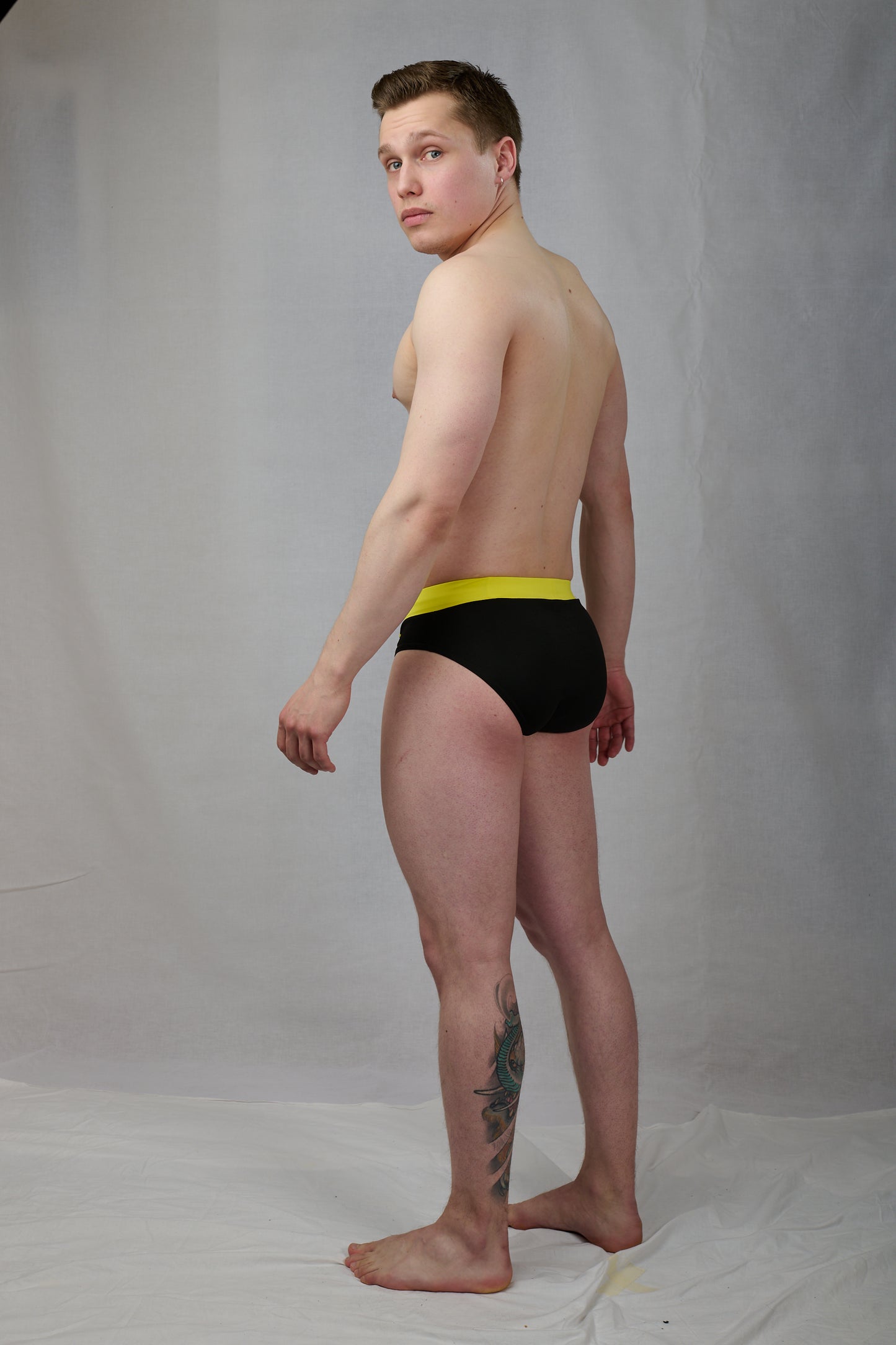 Badehose – Schwarz Gelb