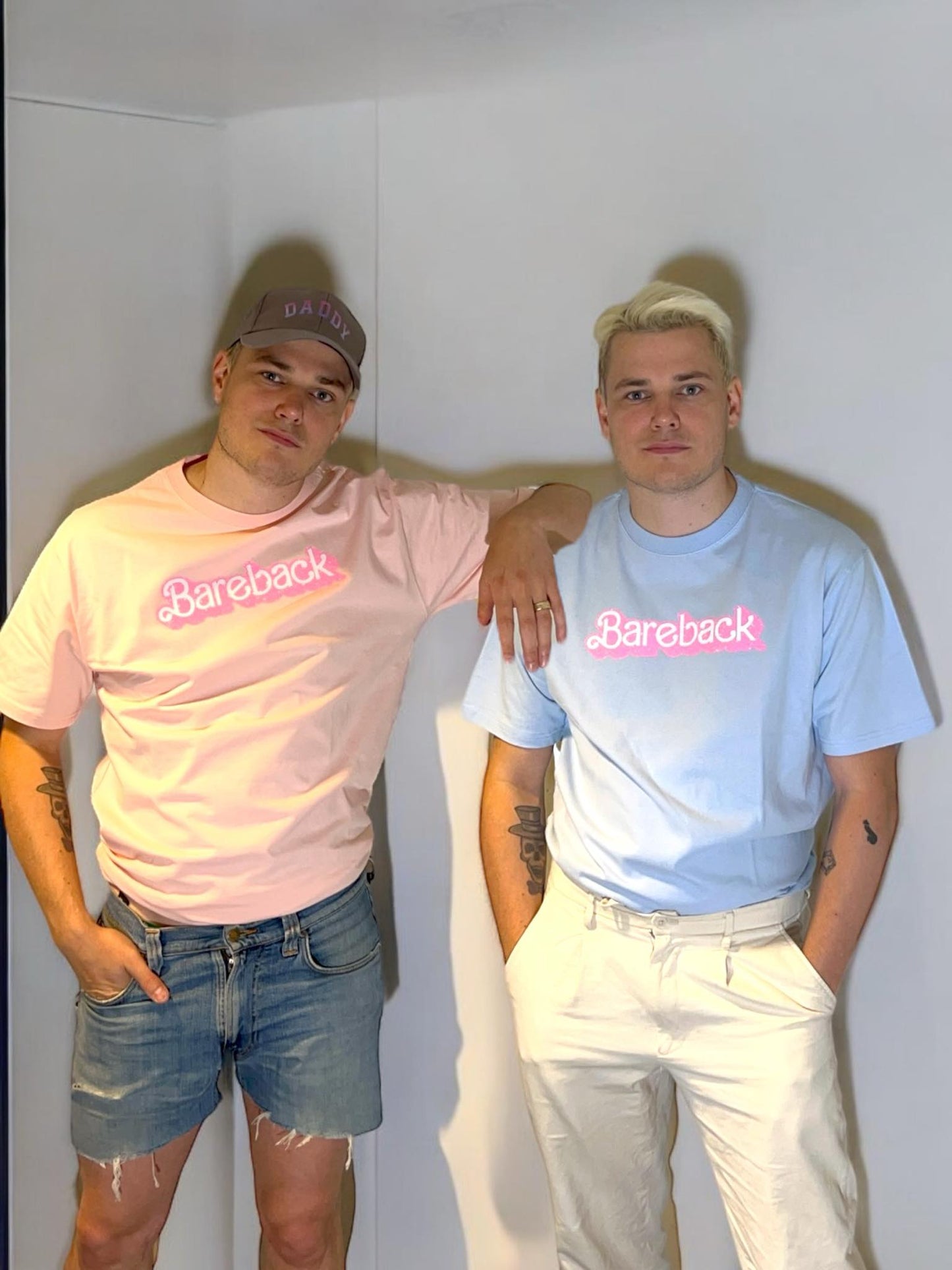 T-shirt with print, bareback