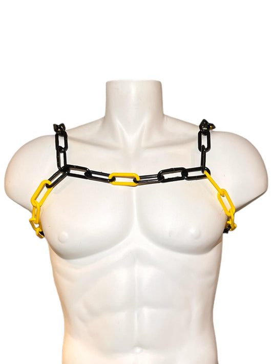 Harness, chains. Black yellow