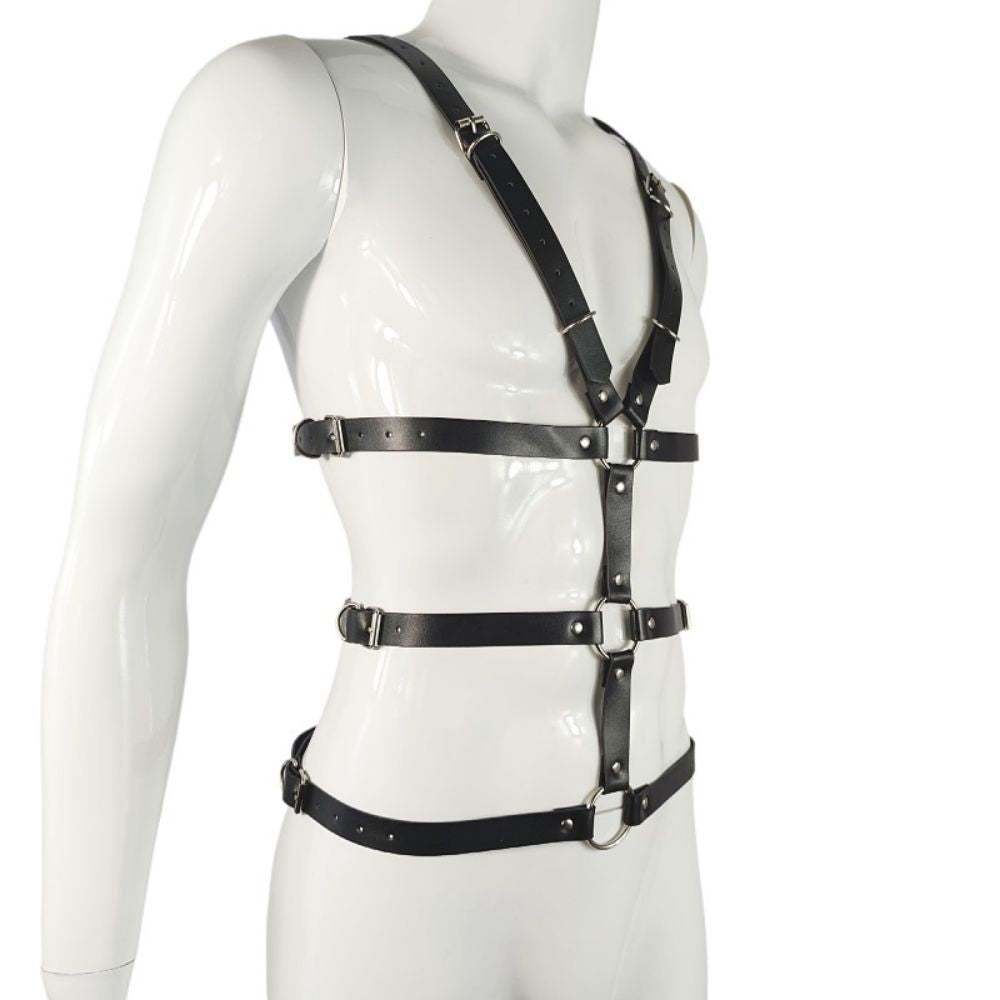 Harness, tre band över magen