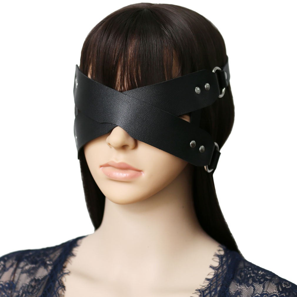 Leather eye mask