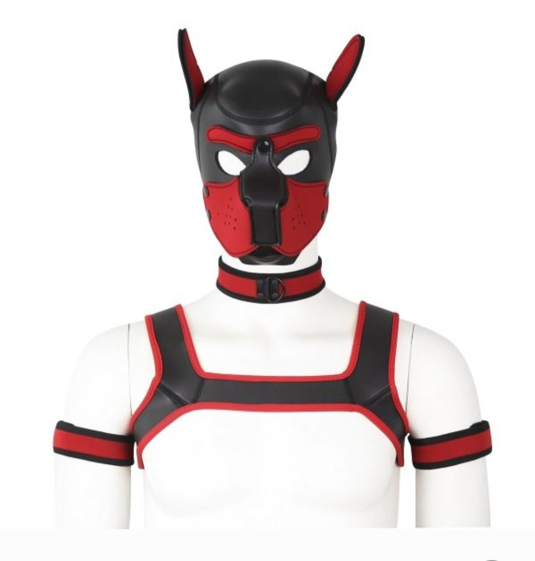 Puppy play hood eller mask i neopren