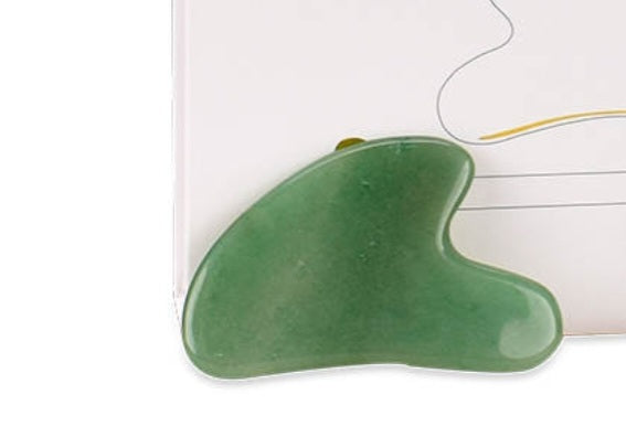 Rascador de cara. Raspadores de cara. Aventurina verde, herramienta Gua Sha