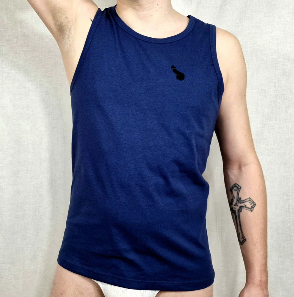 Tanktop oder Tanktop mit Aufdruck, Druckknöpfen