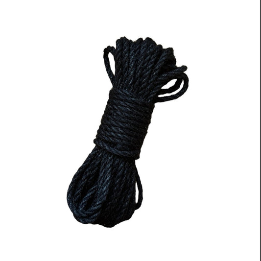 Shibari bondagerep i jute, i längder, ca 6 meter, 5-6 cm tjocka, svensktillverkade.