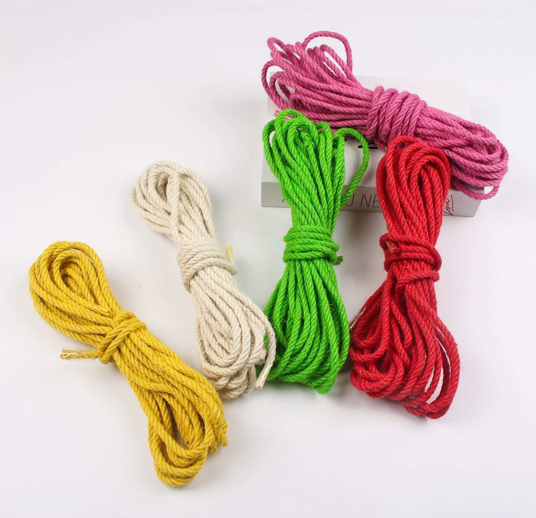 Shibari bondagerep premium en yute, 10 metros, fabricado en Suecia. Elija entre muchos colores.