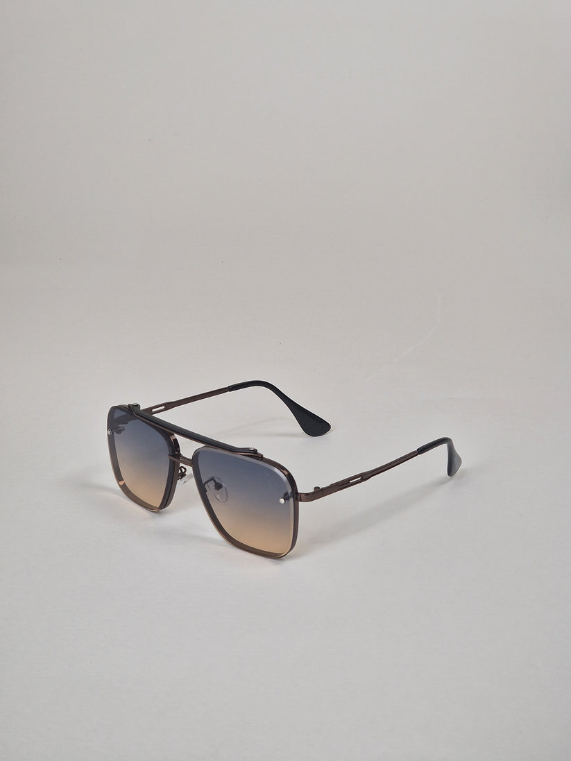 Polarisierte Sonnenbrille für Damen und Herren, blaubraun getönt. Nr. 24