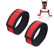 Puppy play arm strap, bicepband 2 pack
