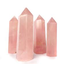 Torres de Cuarzo Rosa. Puntas de cuarzo rosa.