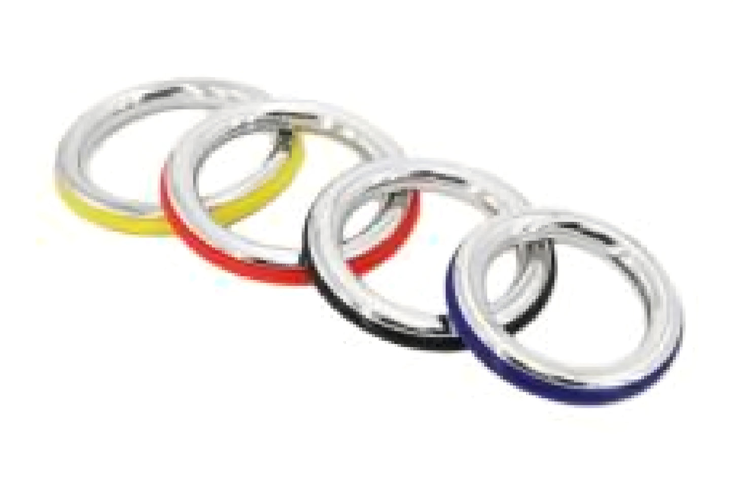 Kukring, Steel Cazzo Cock Ring, en tung pubisring eller penisring i nickelfritt stål med blått gummi