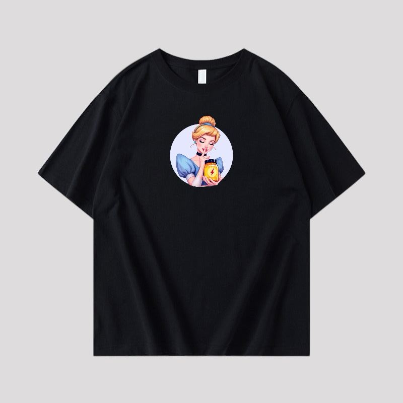 T-shirt with print of poppers, Princess