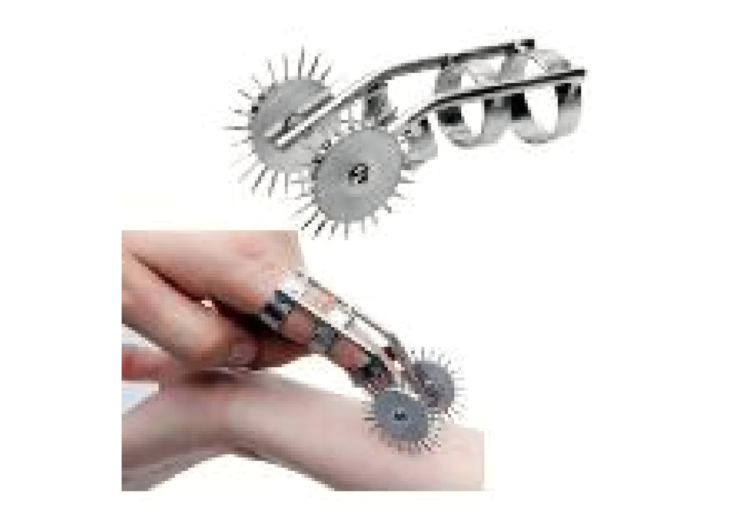 Double spikes finger pinwheel, wartenberg-hjul