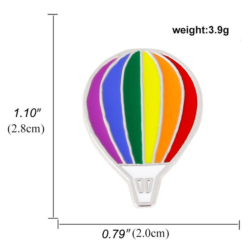 Pin, luftballong i regnbågs eller pride färg