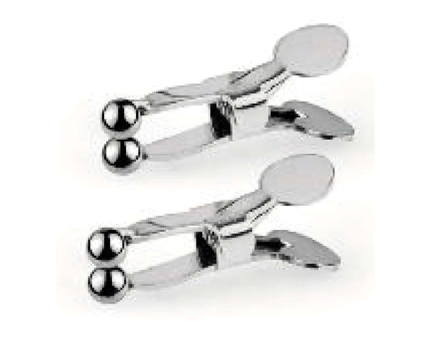 Nipple clamps i nickelfritt stål med kulor