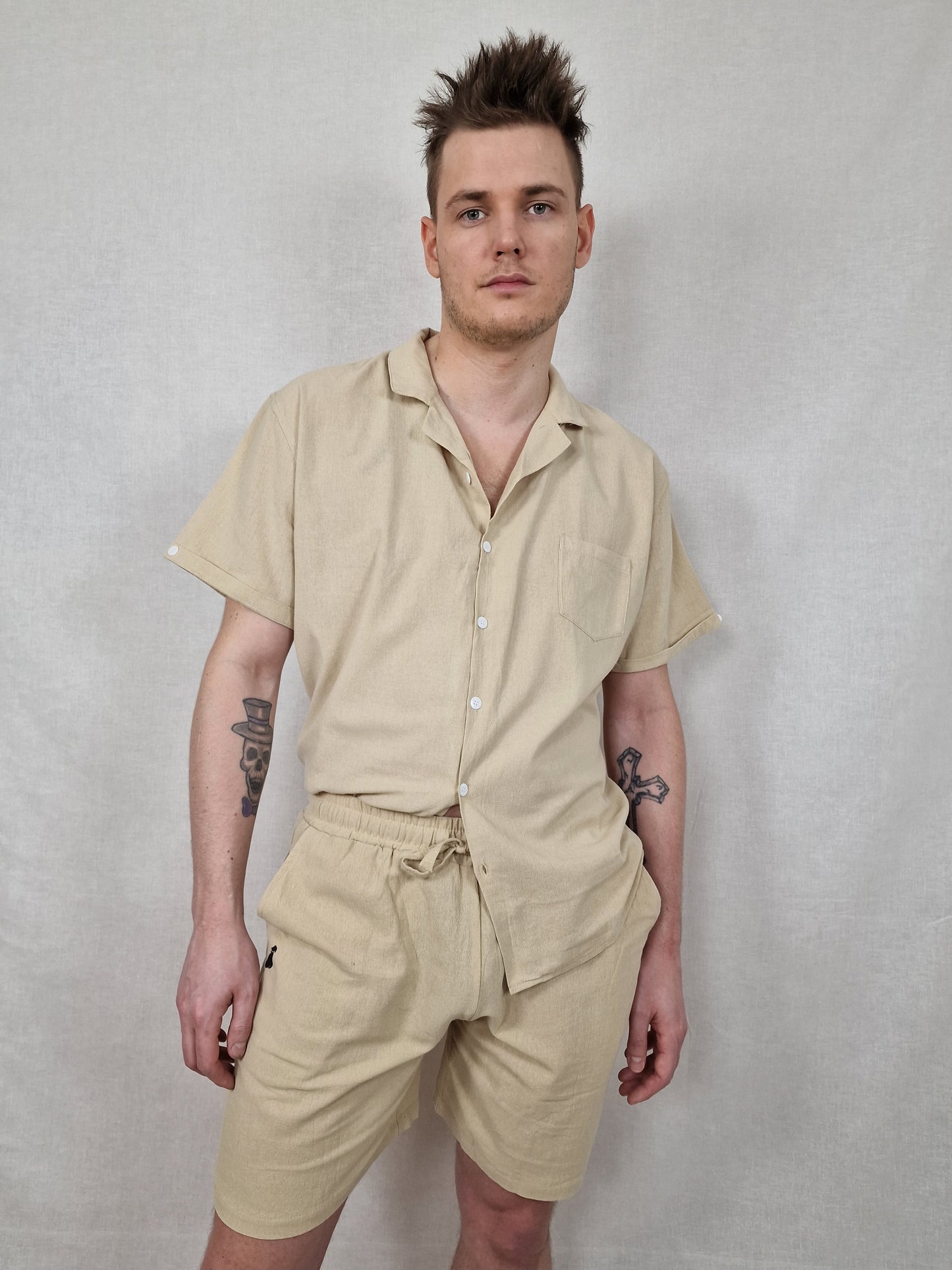 Linen and cotton set in several colors in relaxed fit