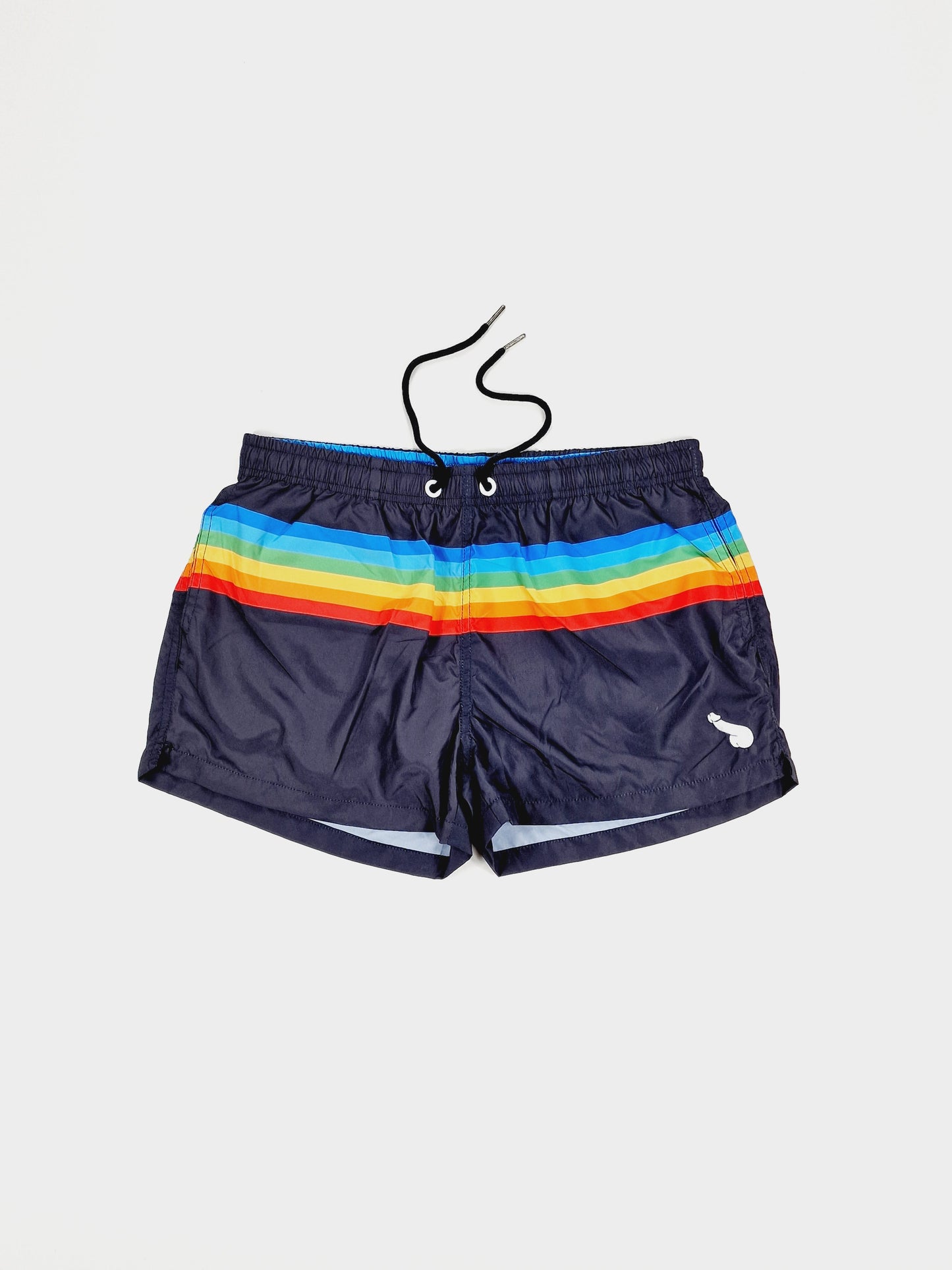 Shorts, badbyxor med regnbågsfärger, pride