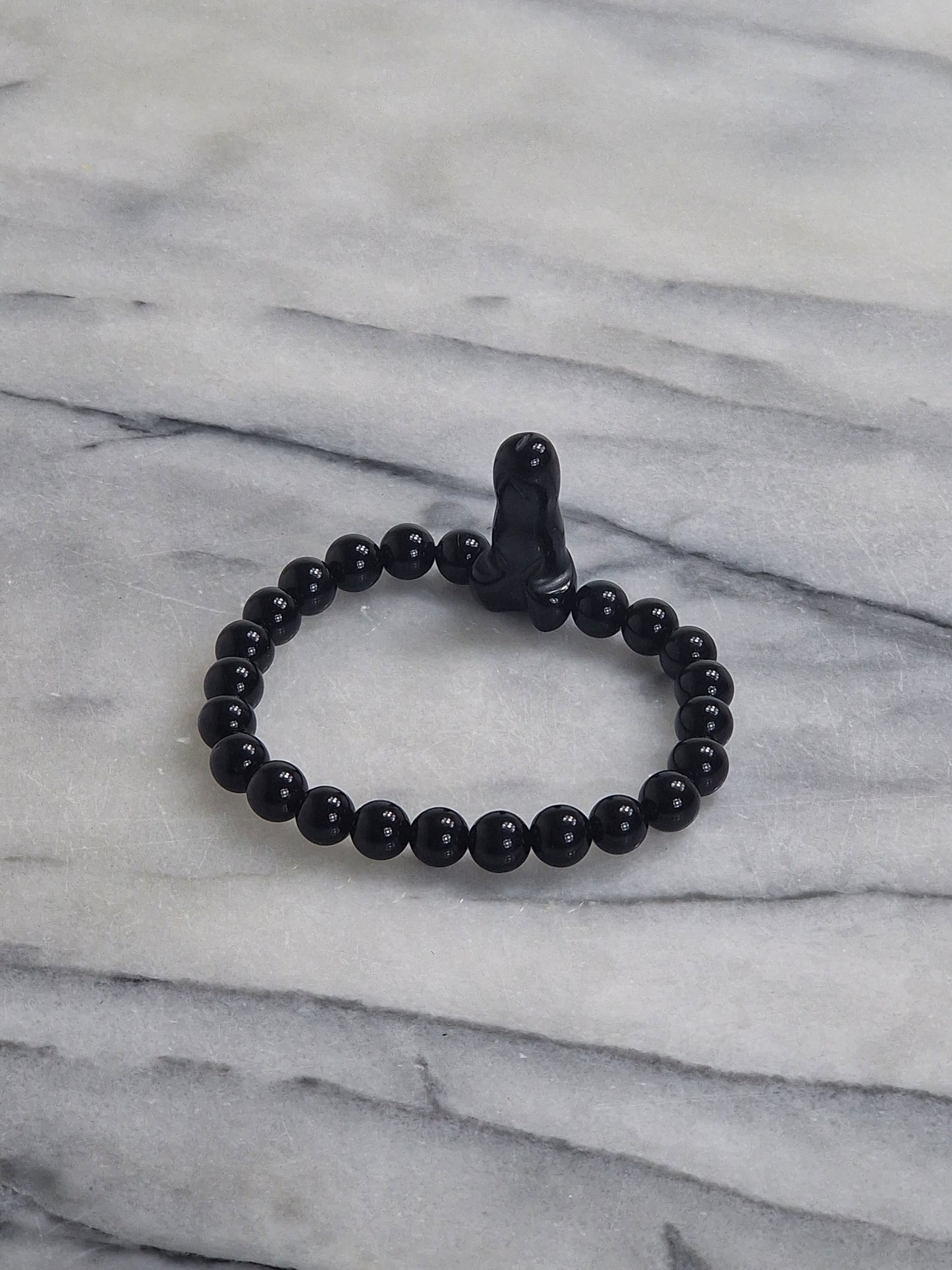 Ónix Negro - Pulsera de piedra semipreciosa ónix negro