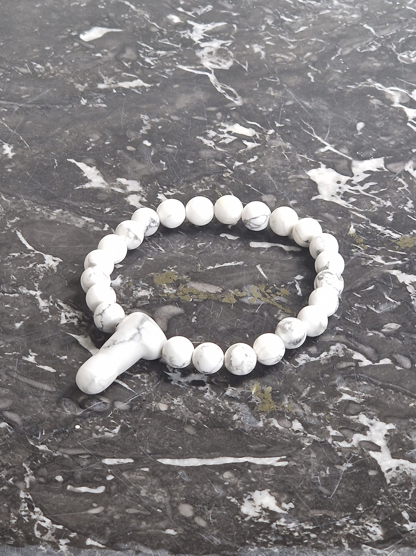 Magnesita - Pulsera de piedra semipreciosa magnesita