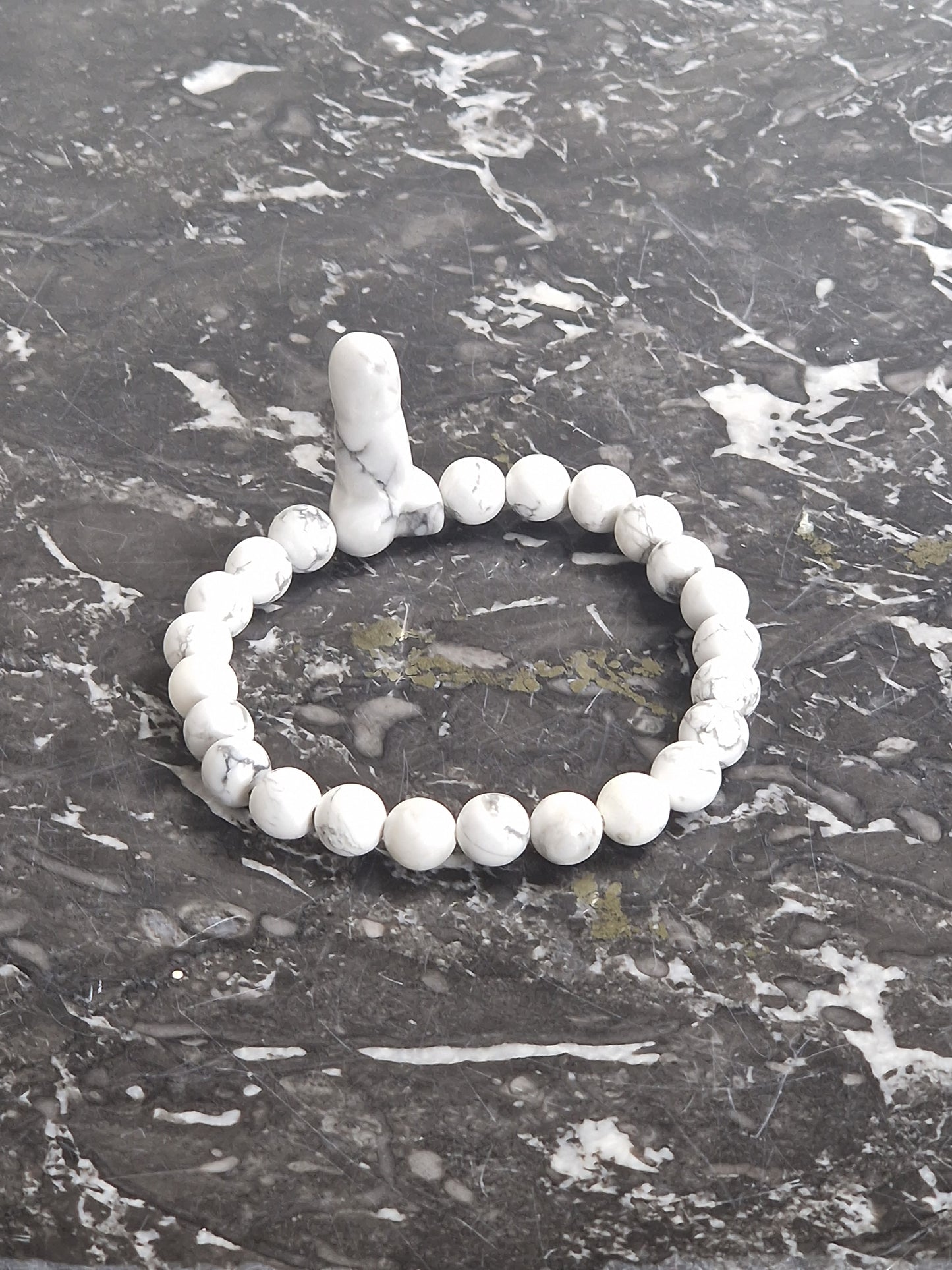 Magnesita - Pulsera de piedra semipreciosa magnesita