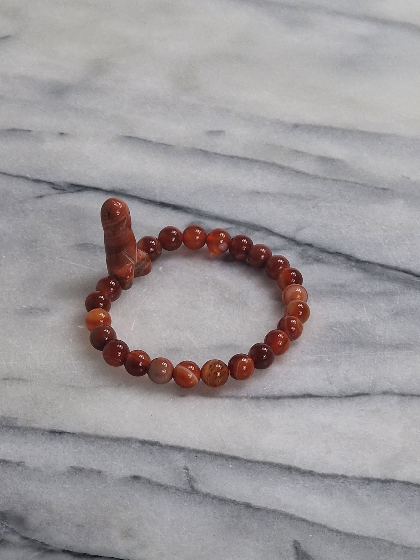 Pulsera de piedra semipreciosa jaspe rojo o jaspe rojo