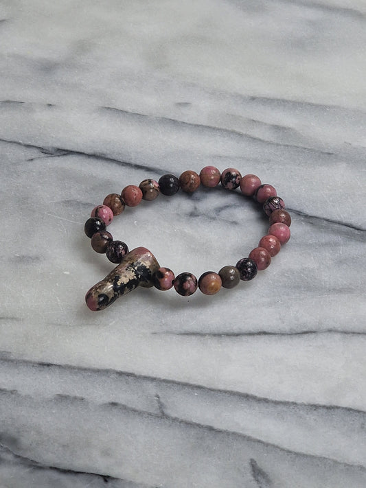 Rhodonite - Semi-precious stone bracelet