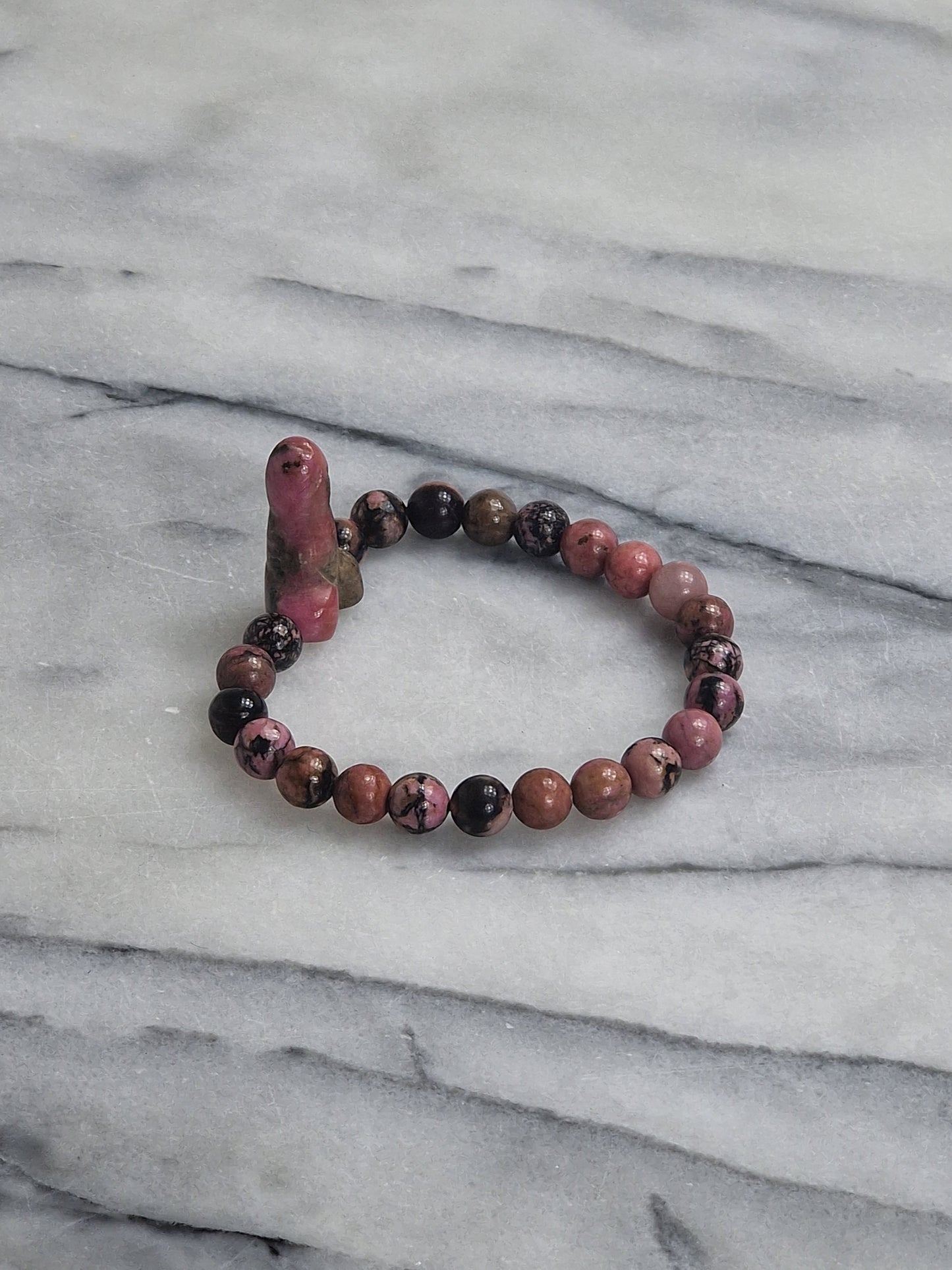 Rodonita - Pulsera de piedras semipreciosas