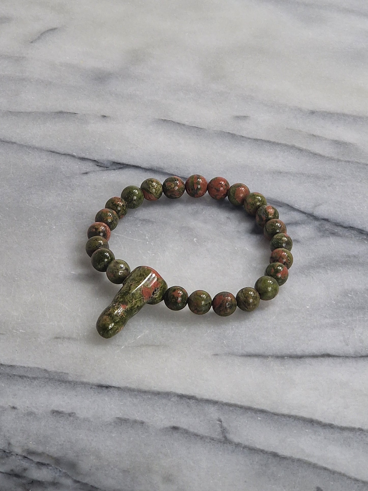 Unakita - Pulsera de piedras semipreciosas