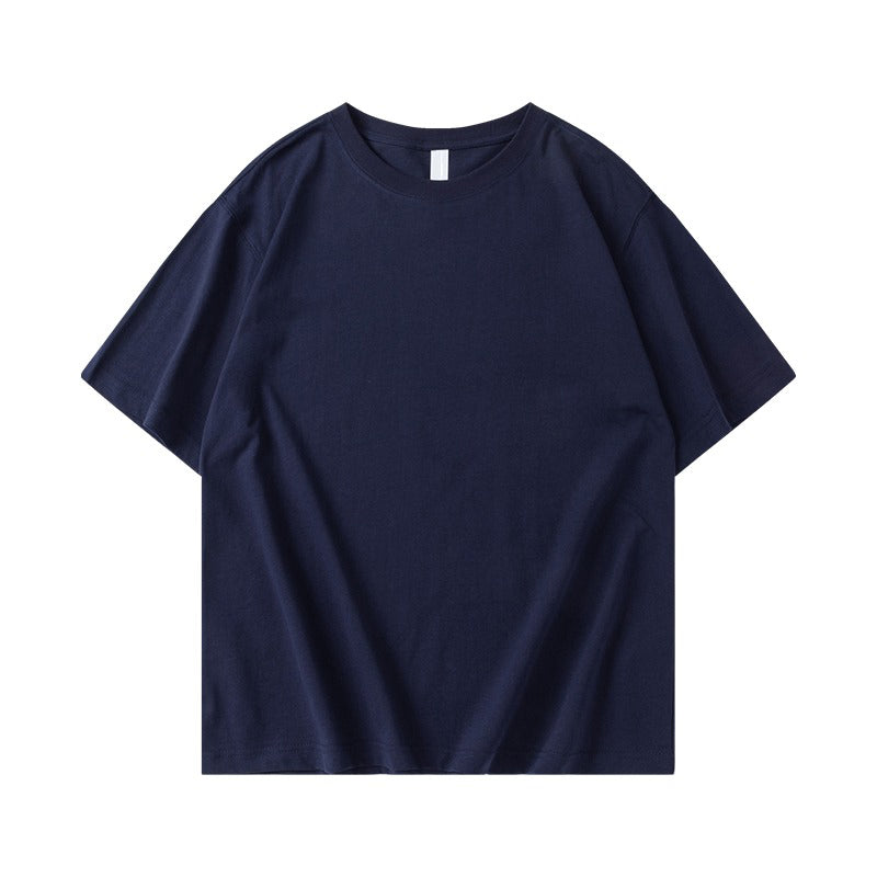 Marinblå T-shirt med tryck, heavy cotton