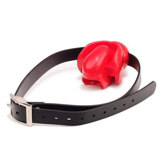 Gag tongue trapper gagball