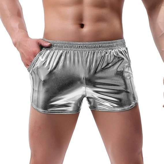 Shorts i silver, guld och holographic