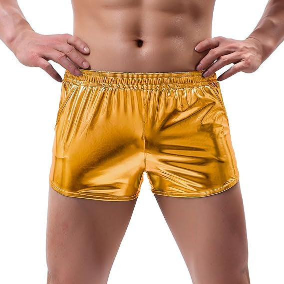 Shorts i silver, guld och holographic