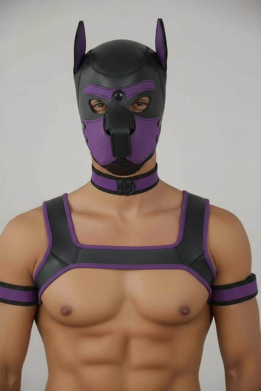 Puppy play harness i neopren