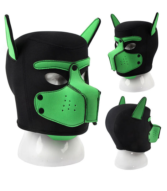 Puppy play hood eller mask