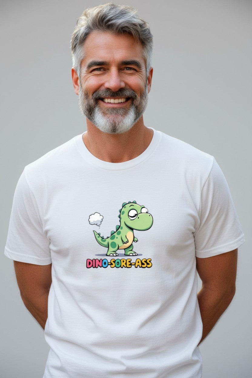 T-shirt med tryck, DINO-SORE-ASS