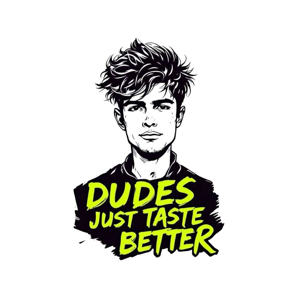 T-shirt med tryck, DUDES JUST TASTE BETTER!