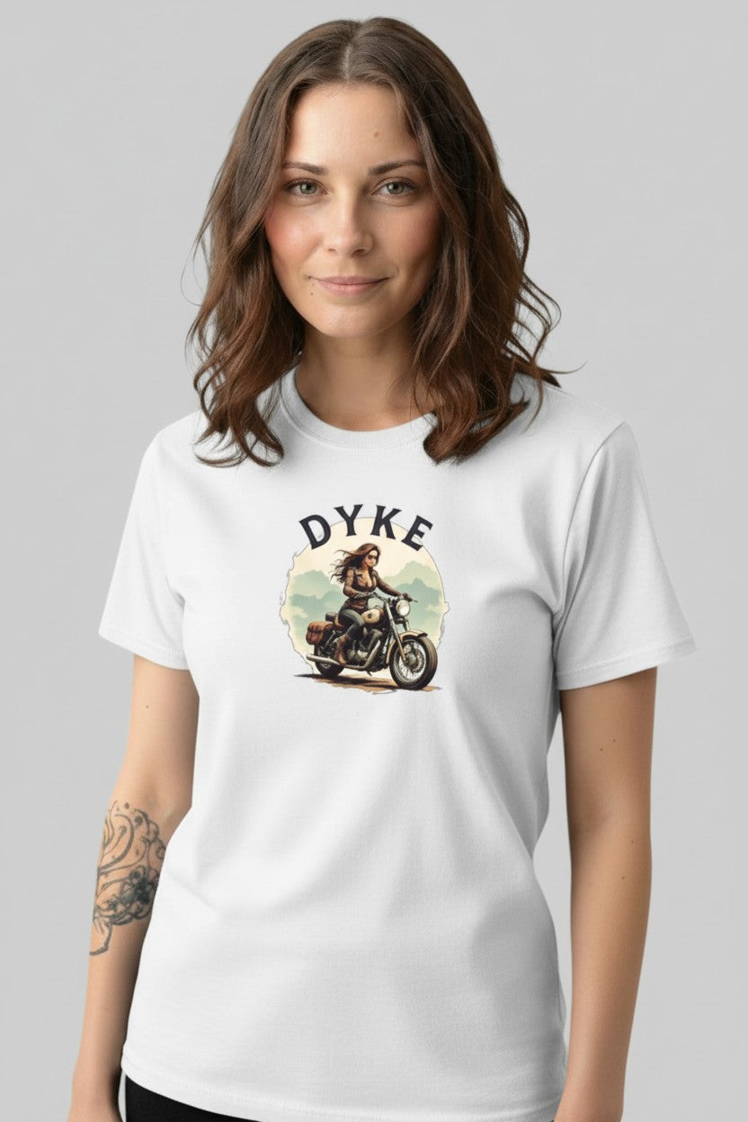 T-shirt med tryck, DYKE