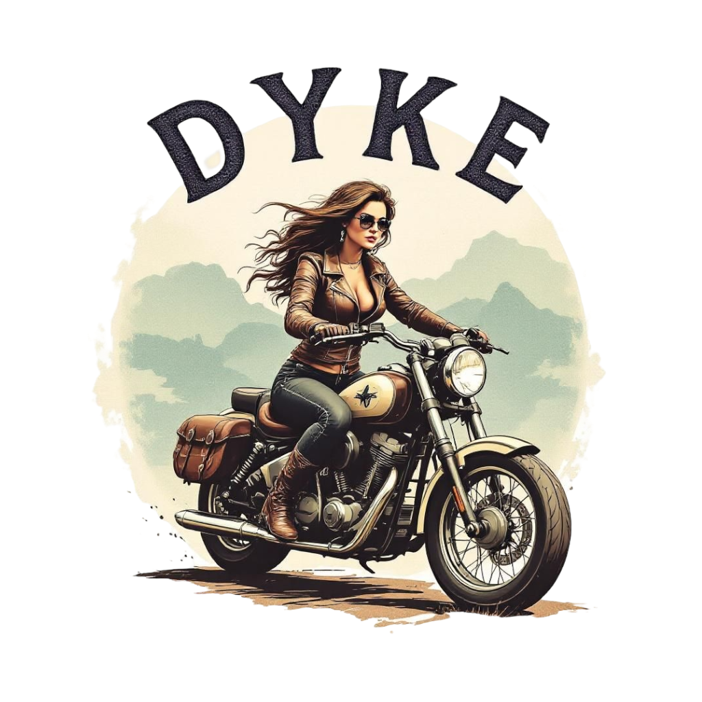 T-shirt med tryck, DYKE