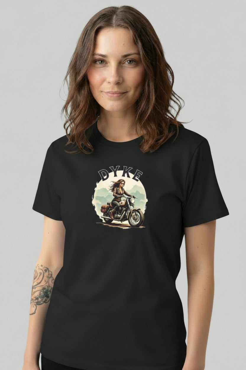 T-shirt med tryck, DYKE