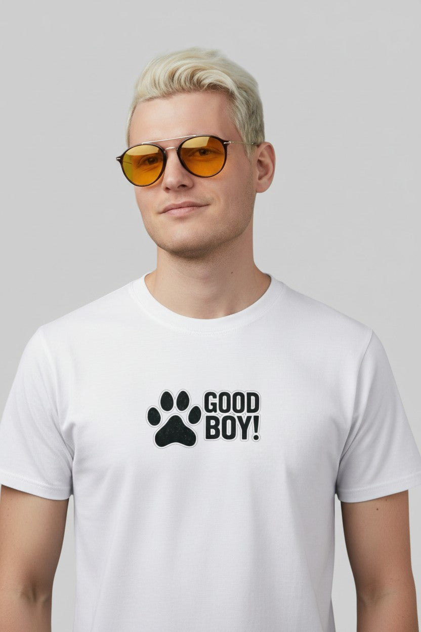 T-shirt med tryck, GOOD BOY! HUNDTASS.