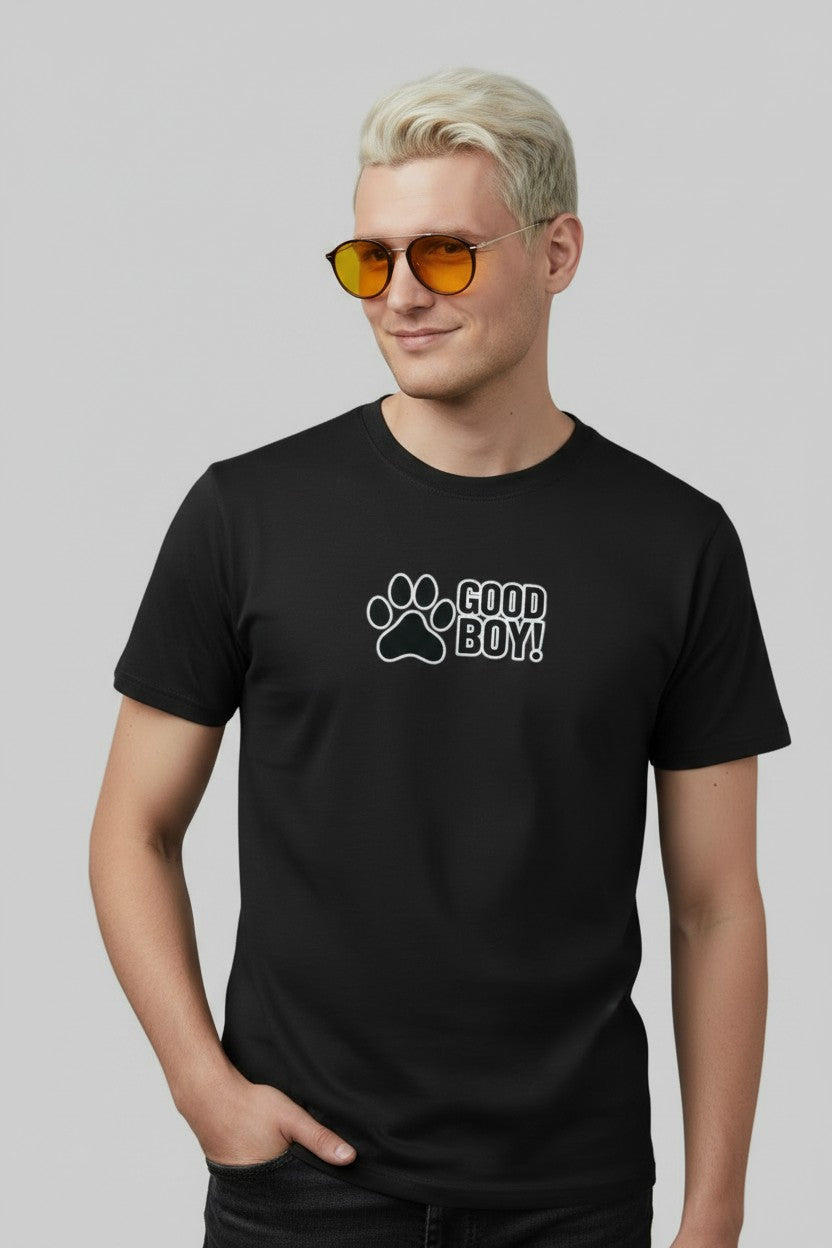T-shirt med tryck, GOOD BOY! HUNDTASS.