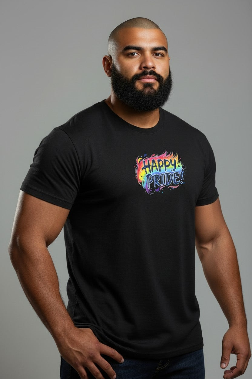 T-shirt med tryck, HAPPY PRIDE!