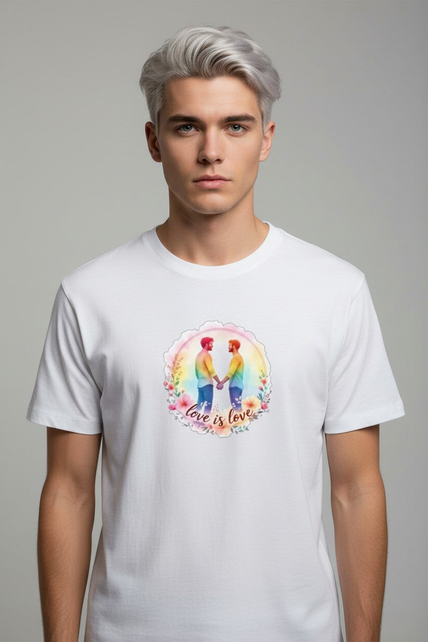 T-shirt med tryck, gay killar, love is love!